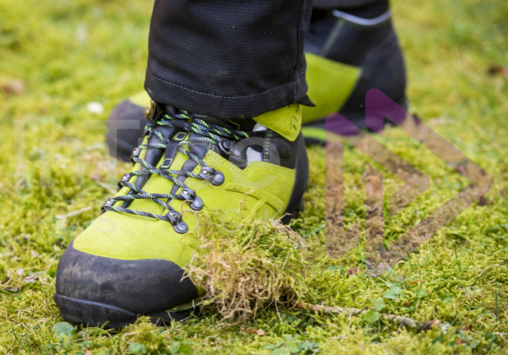 Green chainsaw protective boots